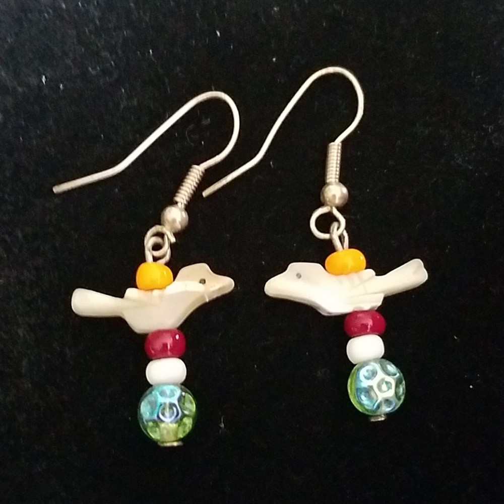 Native American Bird Navajo Fetish Earrings
